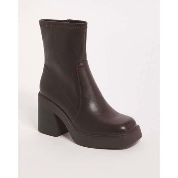 ASOS Simply be. Becca Platform Ankle Sock Boots in Black - Wide Fit (11) - Picture 1 of 11